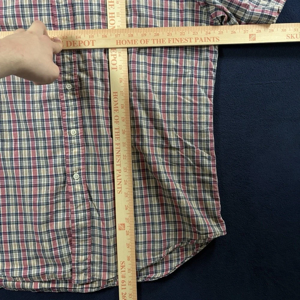 Vtg 90s Ralph Lauren Blake Shirt Mens L Plaid Short Sleeve Cotton Button Down